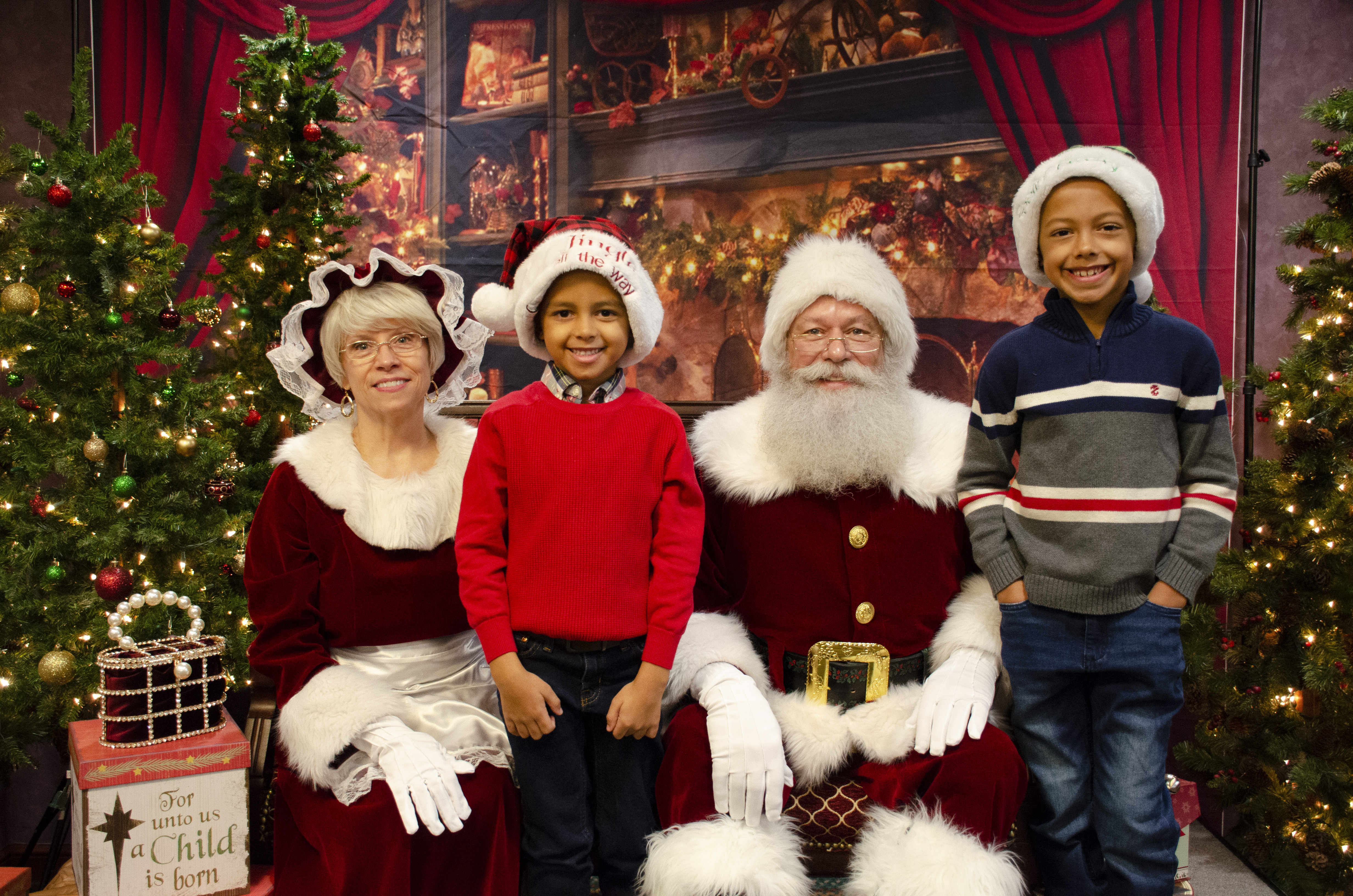 photo of children with Santa
